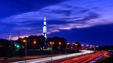 huntsville skyline with rockets
